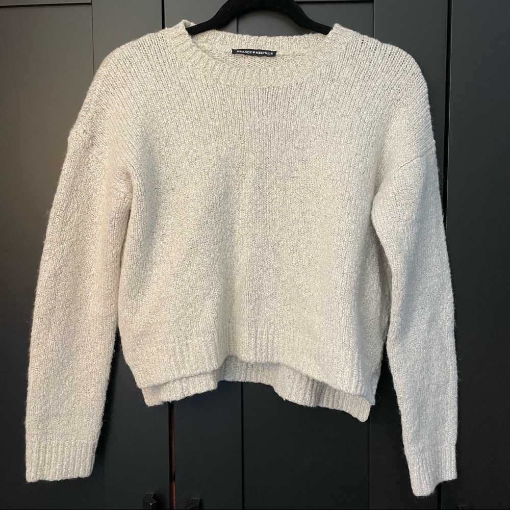 Grey chunky knit sweater
